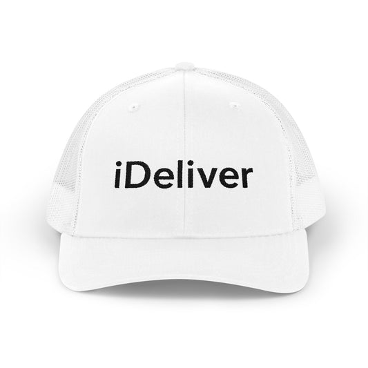 The iDeliver Stylish Snapback Trucker Cap for Delivery Enthusiasts, Adjustable Cap, Outdoor Cap, Casual Accessory, Gift for Delivery Drivers