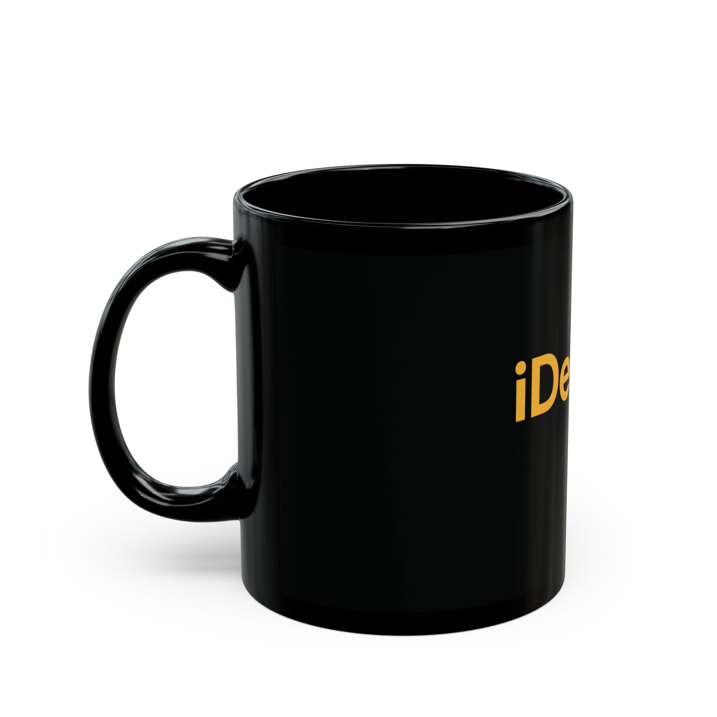 Stylish iDeliver® Black Mug with 'iDeliver' Text - Perfect Gift for Coffee Lovers, Office Use, Birthdays, Celebrations, Home Decor