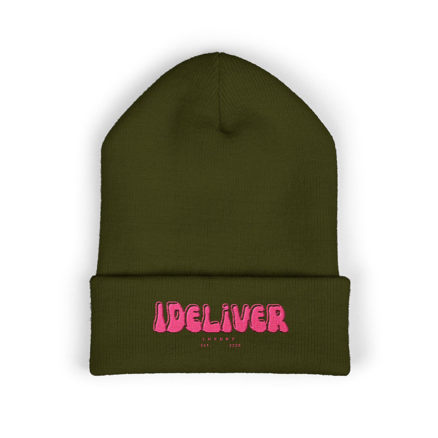 Embroidered iDeliver Custom Classic Cuffed Beanie - Cozy Winter Hat, Gift for Him/Her, Fashion Accessory, Casual Style, Customizable Cap