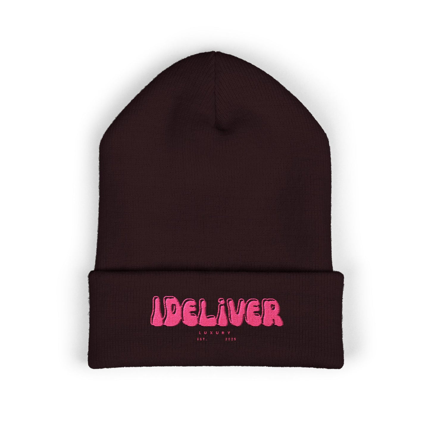 Embroidered iDeliver Custom Classic Cuffed Beanie - Cozy Winter Hat, Gift for Him/Her, Fashion Accessory, Casual Style, Customizable Cap