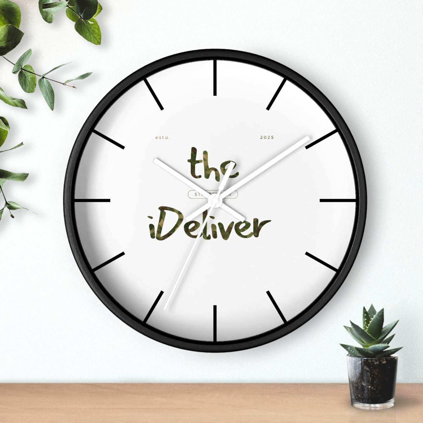 iDeliver™ Stylish Wall Clock with iDeliver Design | Modern Home Decor, Gift for Housewarming, Minimalist Clock, Unique Wall Art, Timepiece