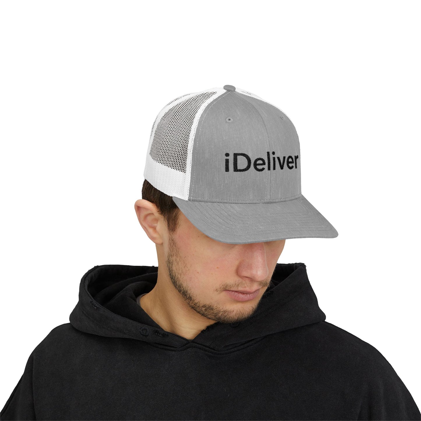 Copy of The iDeliver Stylish Snapback Trucker Cap for Delivery Enthusiasts, Adjustable Cap, Outdoor Cap, Casual Accessory, Gift for Delivery Drivers