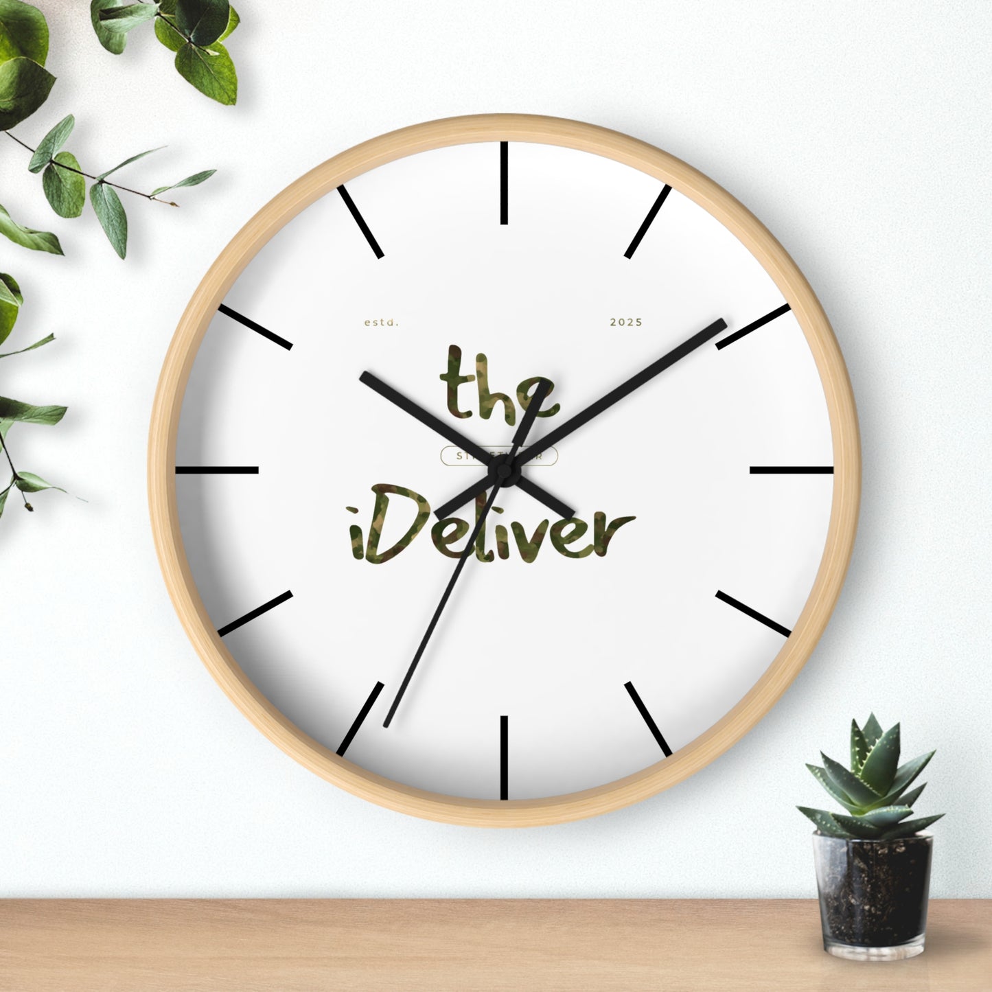 iDeliver™ Stylish Wall Clock with iDeliver Design | Modern Home Decor, Gift for Housewarming, Minimalist Clock, Unique Wall Art, Timepiece