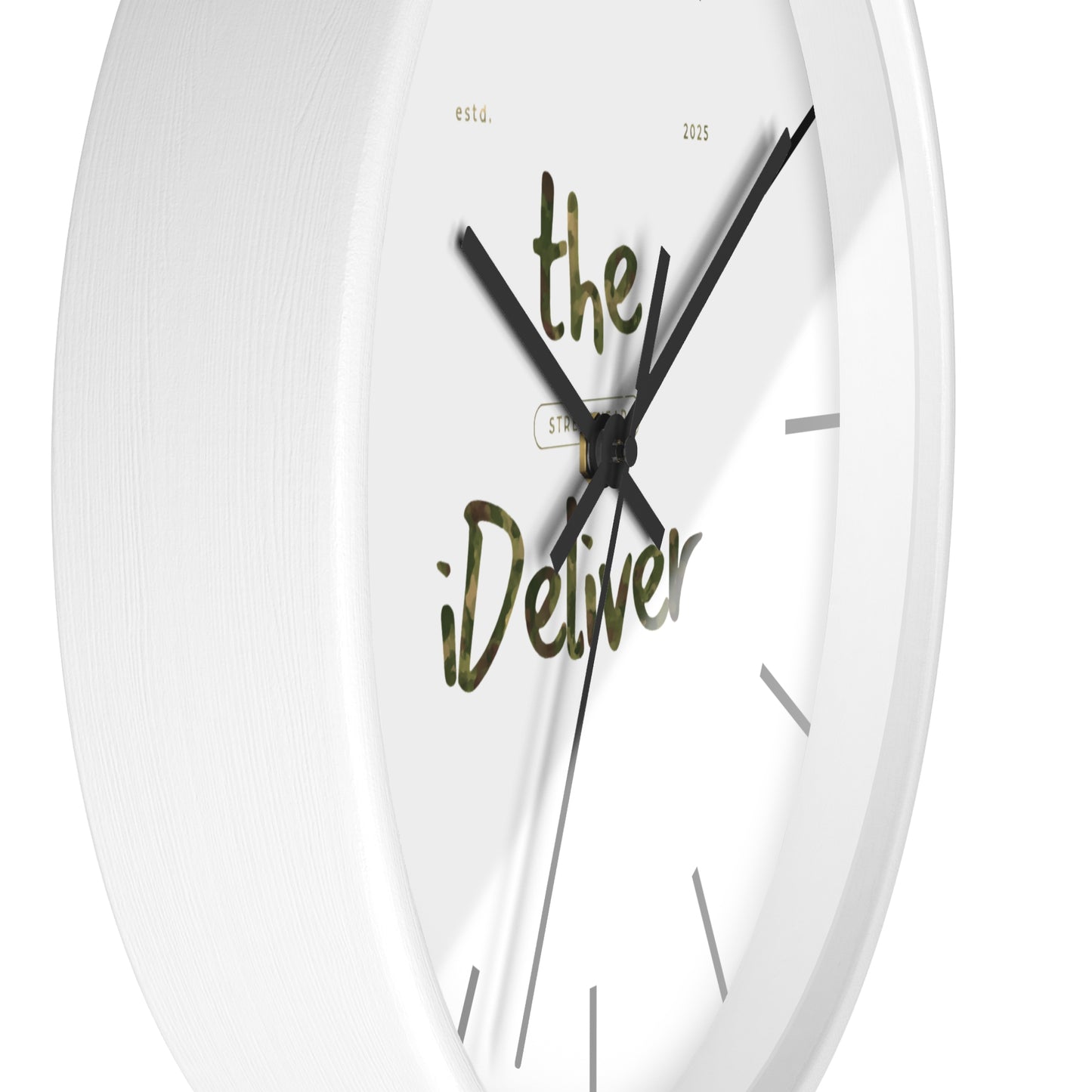 iDeliver™ Stylish Wall Clock with iDeliver Design | Modern Home Decor, Gift for Housewarming, Minimalist Clock, Unique Wall Art, Timepiece