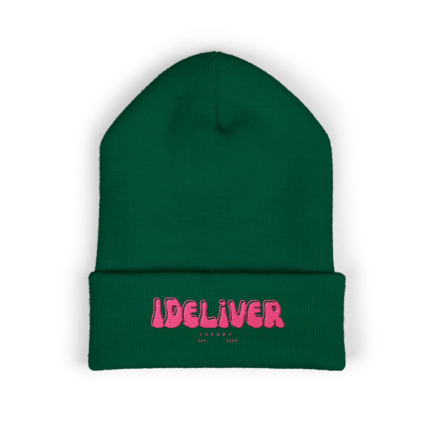 Embroidered iDeliver Custom Classic Cuffed Beanie - Cozy Winter Hat, Gift for Him/Her, Fashion Accessory, Casual Style, Customizable Cap