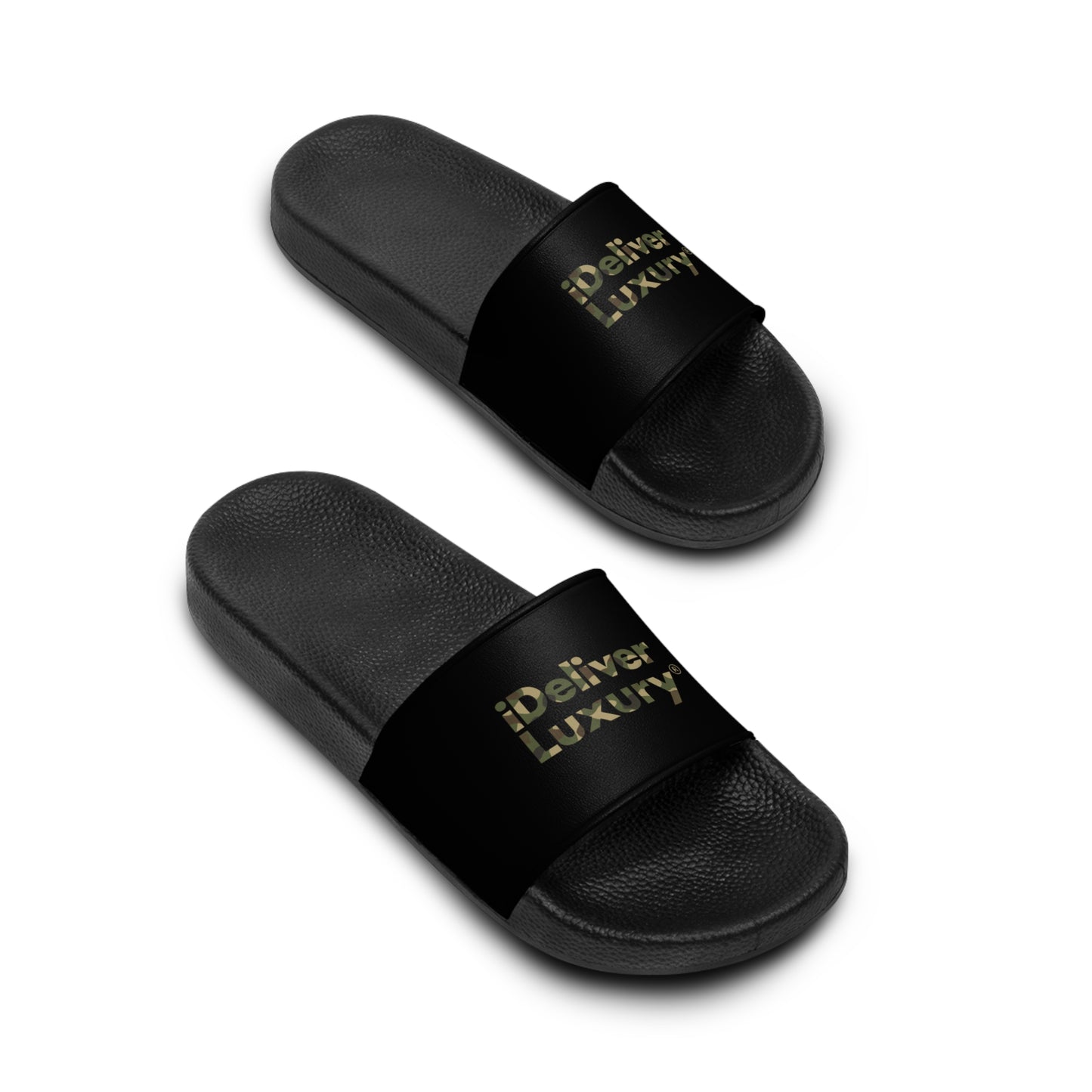 Camo iDeliver Theme, Casual Footwear, Summer Vibes, Perfect for Beach Days, Comfortable Indoor/Outdoor Slippers, Gift for Him
