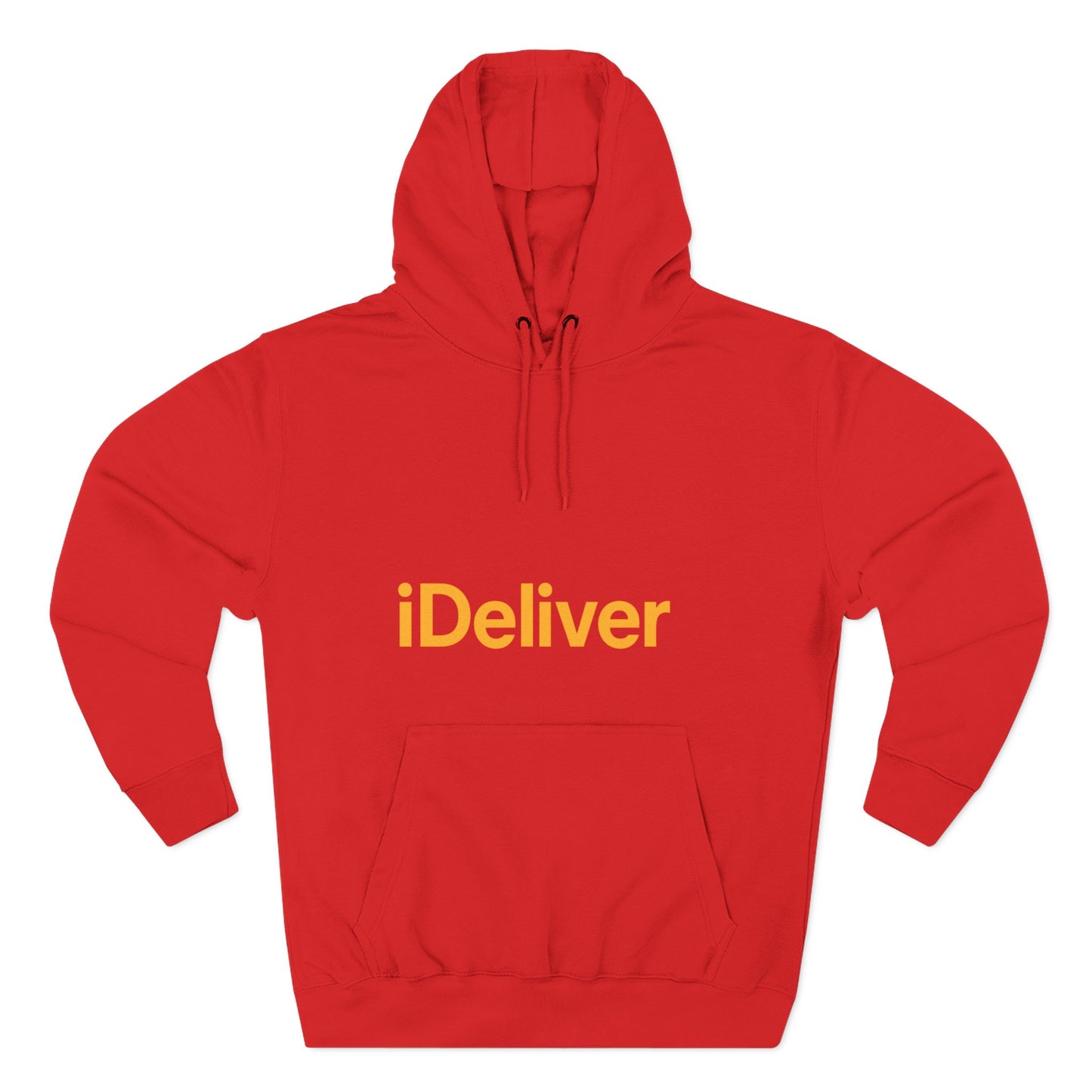 iDeliver Three-Panel Fleece Hoodie, Cozy Sweatshirt for Delivery Lovers, Gift for Birthdays, Holidays, Casual Wear, Streetwear Style