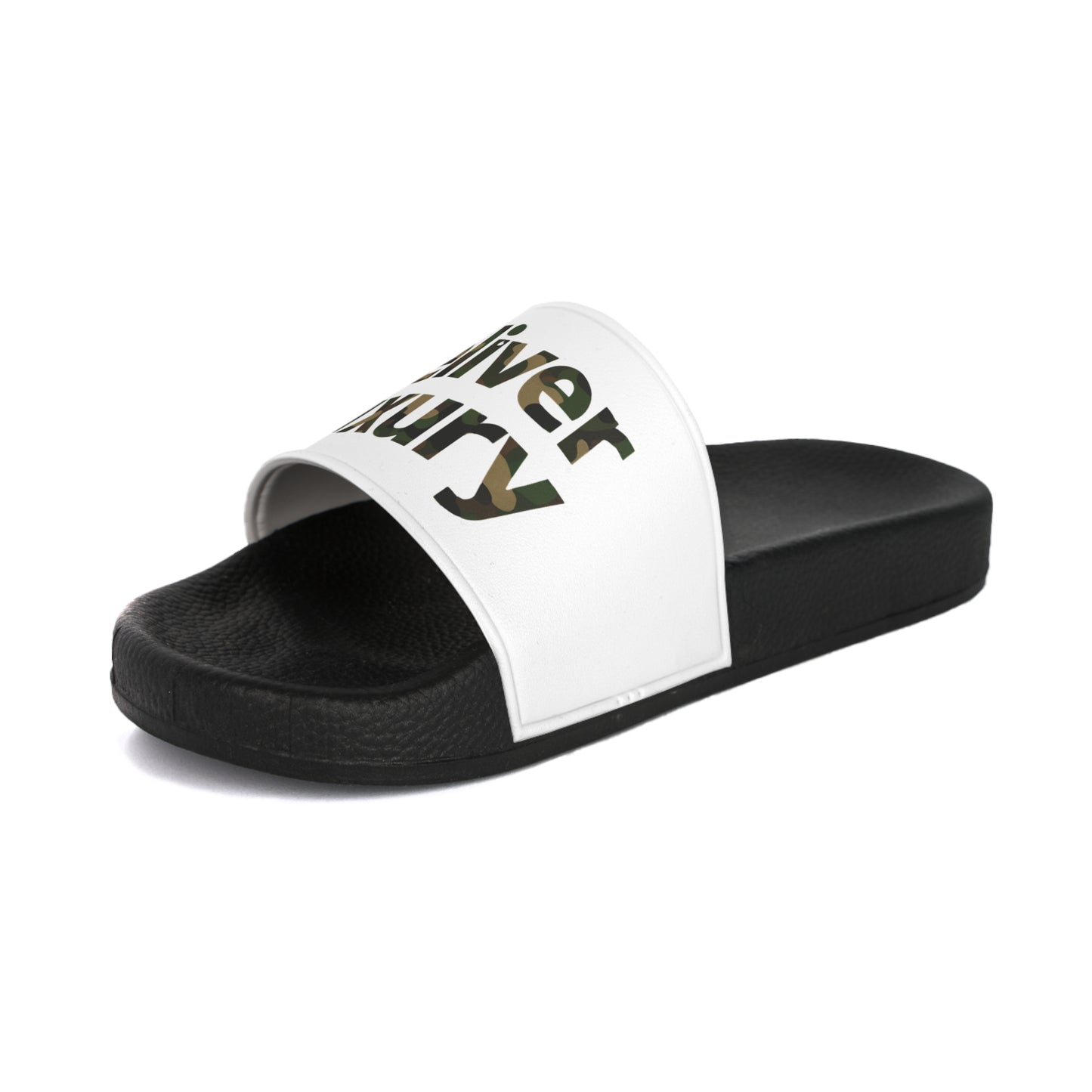 Camo iDeliver Theme, Casual Footwear, Summer Vibes, Perfect for Beach Days, Comfortable Indoor/Outdoor Slippers, Gift for Him