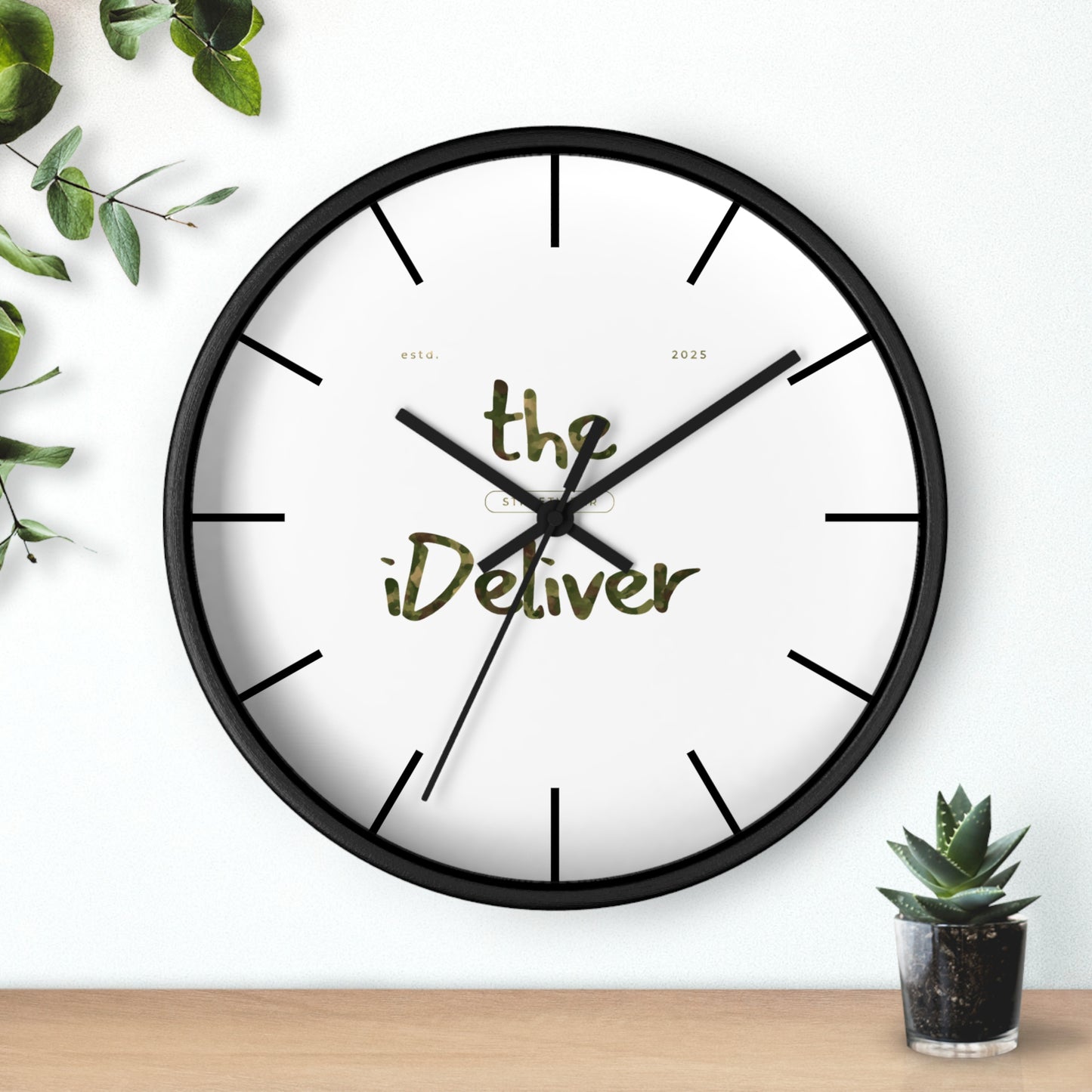 iDeliver™ Stylish Wall Clock with iDeliver Design | Modern Home Decor, Gift for Housewarming, Minimalist Clock, Unique Wall Art, Timepiece