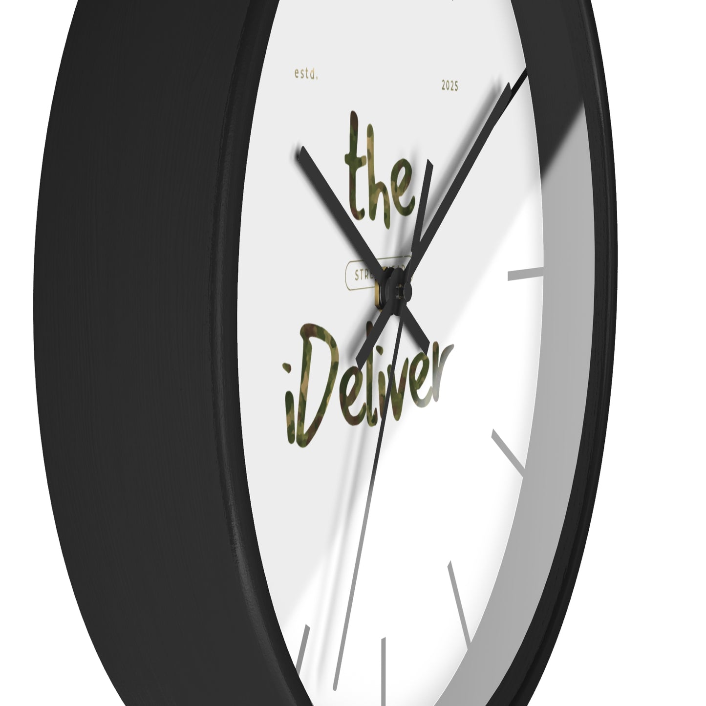 iDeliver™ Stylish Wall Clock with iDeliver Design | Modern Home Decor, Gift for Housewarming, Minimalist Clock, Unique Wall Art, Timepiece