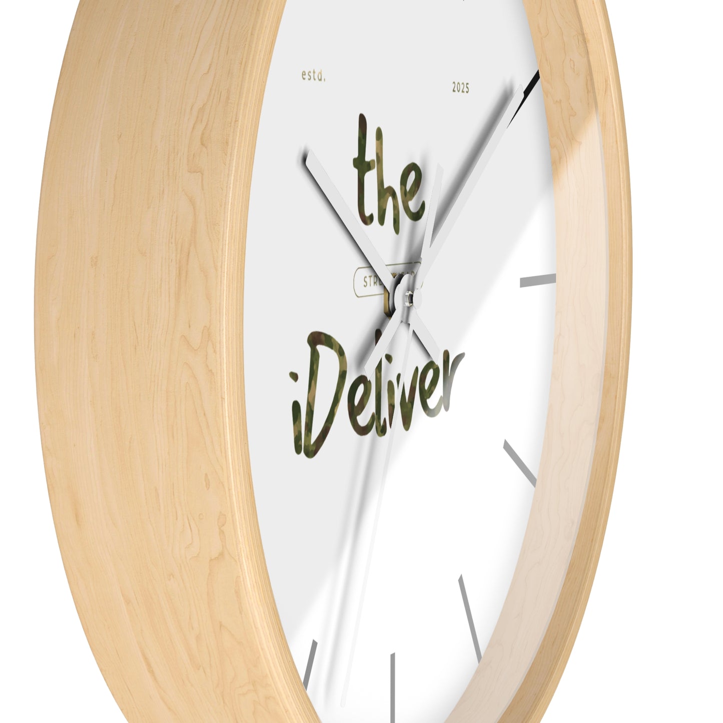 iDeliver™ Stylish Wall Clock with iDeliver Design | Modern Home Decor, Gift for Housewarming, Minimalist Clock, Unique Wall Art, Timepiece