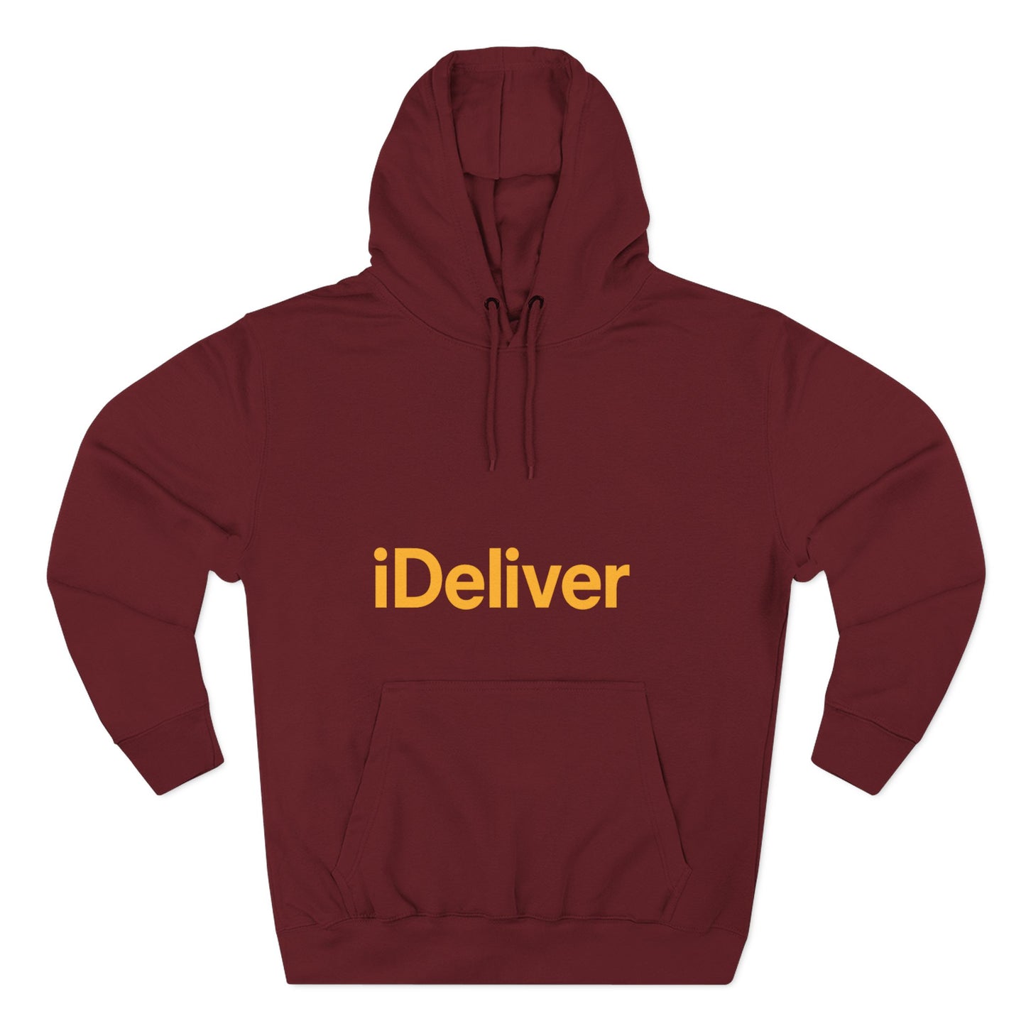 iDeliver Three-Panel Fleece Hoodie, Cozy Sweatshirt for Delivery Lovers, Gift for Birthdays, Holidays, Casual Wear, Streetwear Style