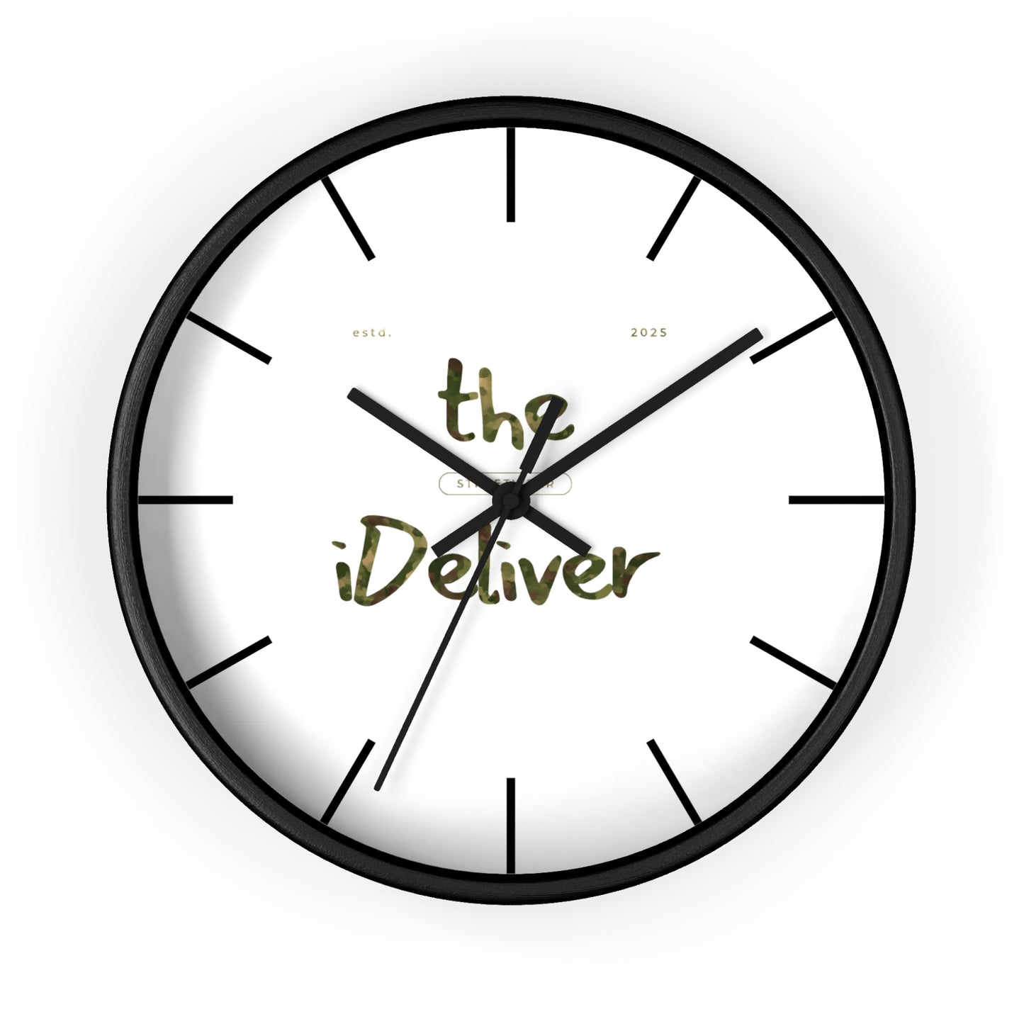 iDeliver™ Stylish Wall Clock with iDeliver Design | Modern Home Decor, Gift for Housewarming, Minimalist Clock, Unique Wall Art, Timepiece