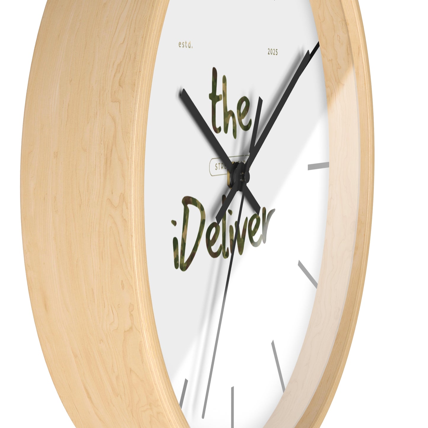 iDeliver™ Stylish Wall Clock with iDeliver Design | Modern Home Decor, Gift for Housewarming, Minimalist Clock, Unique Wall Art, Timepiece