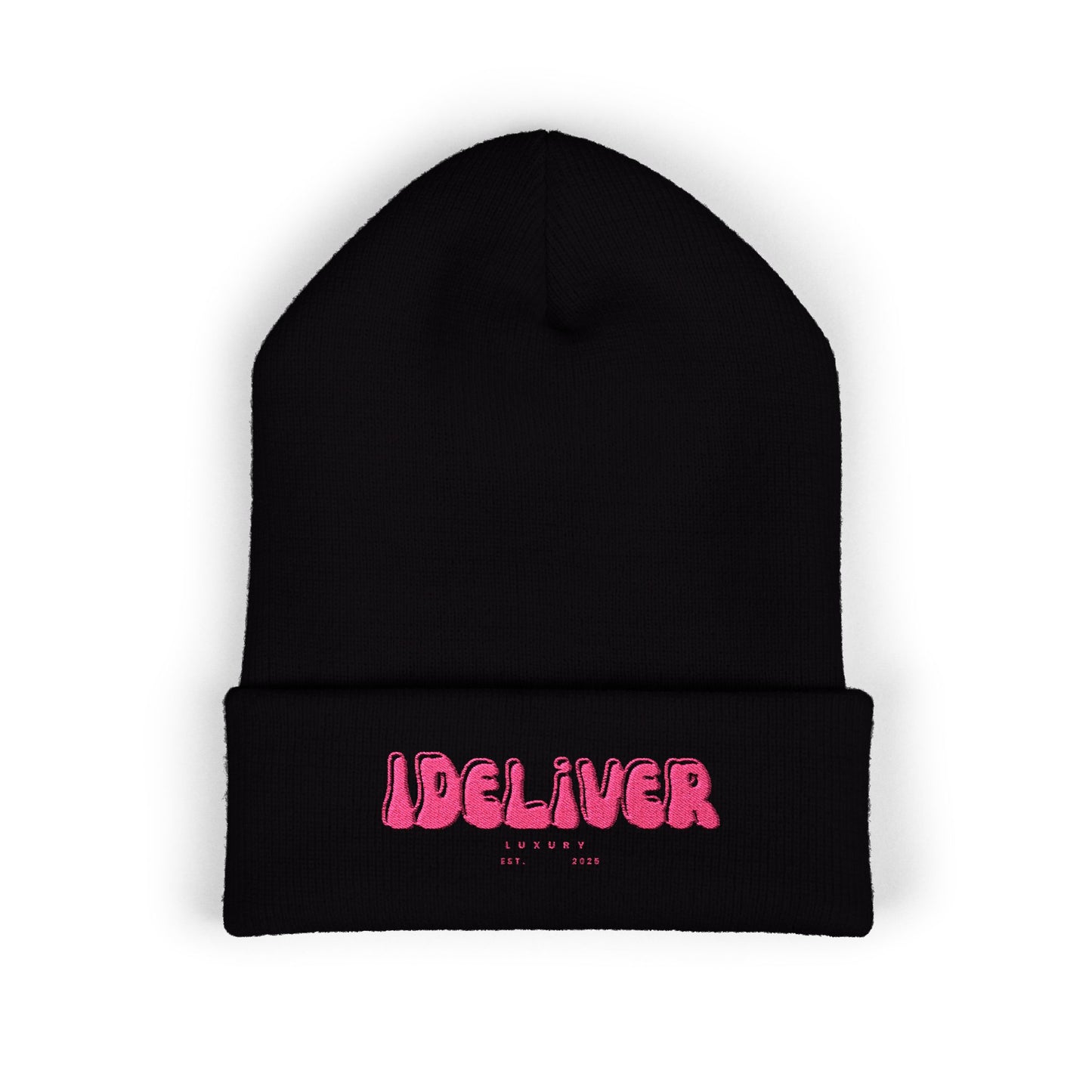 Embroidered iDeliver Custom Classic Cuffed Beanie - Cozy Winter Hat, Gift for Him/Her, Fashion Accessory, Casual Style, Customizable Cap