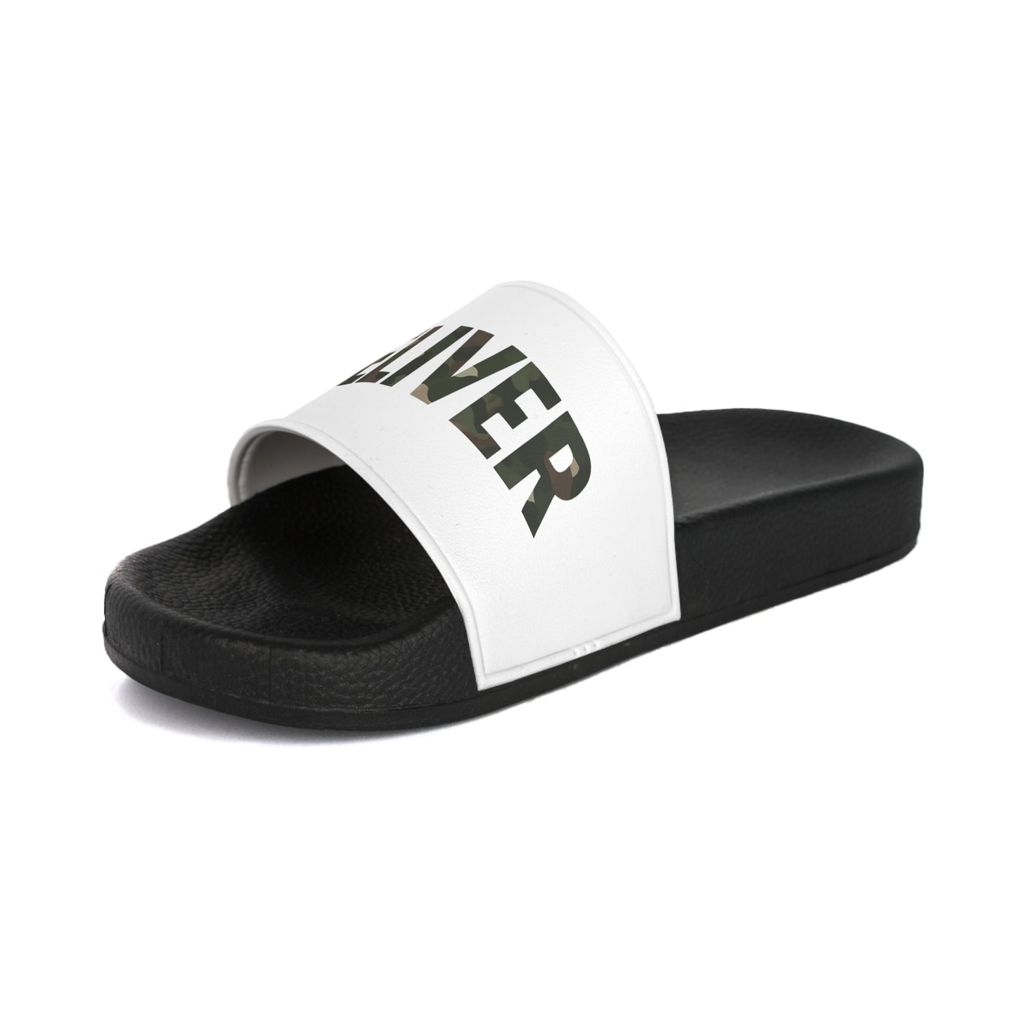 Camo iDeliver Theme, Casual Footwear, Summer Vibes, Perfect for Beach Days, Comfortable Indoor/Outdoor Slippers, Gift for Him
