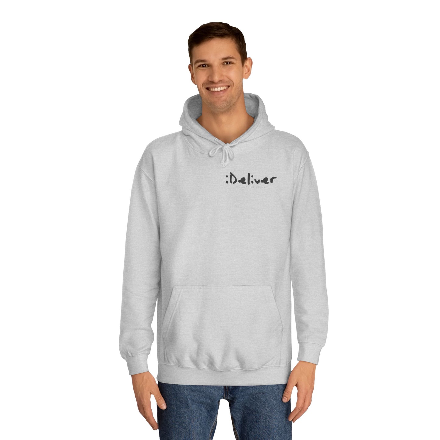 Unisex iDeliver Streetwear, College Hoodie - iDeliver, Cozy College Apparel, Student Gift Idea, Casual Streetwear, Perfect for Study Sessions