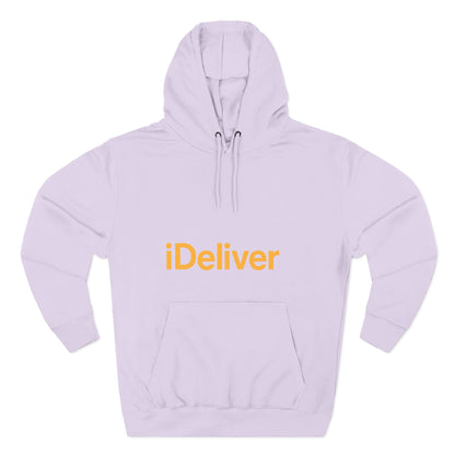 iDeliver Three-Panel Fleece Hoodie, Cozy Sweatshirt for Delivery Lovers, Gift for Birthdays, Holidays, Casual Wear, Streetwear Style