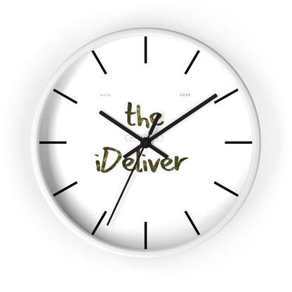 iDeliver™ Stylish Wall Clock with iDeliver Design | Modern Home Decor, Gift for Housewarming, Minimalist Clock, Unique Wall Art, Timepiece