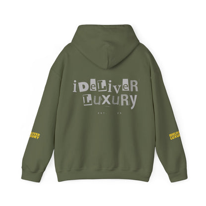 Stylish iDeliver ™ Hooded Sweatshirt with Unique iDELIVER Design – Perfect for Casual Outings, Gifts, or Everyday Comfort