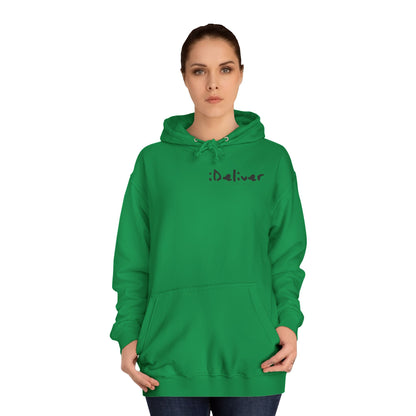 Unisex iDeliver Streetwear, College Hoodie - iDeliver, Cozy College Apparel, Student Gift Idea, Casual Streetwear, Perfect for Study Sessions