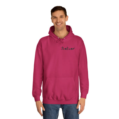 Unisex iDeliver Streetwear, College Hoodie - iDeliver, Cozy College Apparel, Student Gift Idea, Casual Streetwear, Perfect for Study Sessions