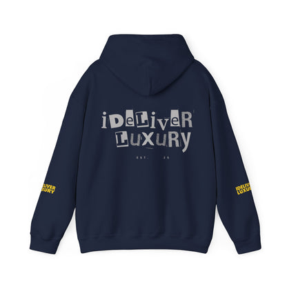 Stylish iDeliver ™ Hooded Sweatshirt with Unique iDELIVER Design – Perfect for Casual Outings, Gifts, or Everyday Comfort