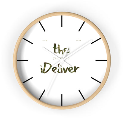 iDeliver™ Stylish Wall Clock with iDeliver Design | Modern Home Decor, Gift for Housewarming, Minimalist Clock, Unique Wall Art, Timepiece
