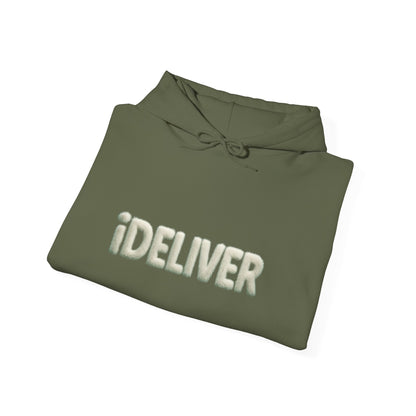 Stylish iDeliver ™ Hooded Sweatshirt with Unique iDELIVER Design – Perfect for Casual Outings, Gifts, or Everyday Comfort