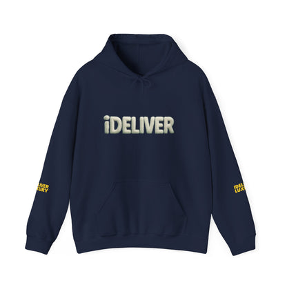 Stylish iDeliver ™ Hooded Sweatshirt with Unique iDELIVER Design – Perfect for Casual Outings, Gifts, or Everyday Comfort