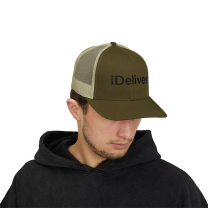 Copy of The iDeliver Stylish Snapback Trucker Cap for Delivery Enthusiasts, Adjustable Cap, Outdoor Cap, Casual Accessory, Gift for Delivery Drivers