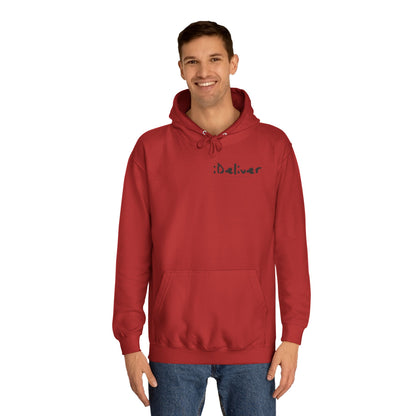 Unisex iDeliver Streetwear, College Hoodie - iDeliver, Cozy College Apparel, Student Gift Idea, Casual Streetwear, Perfect for Study Sessions