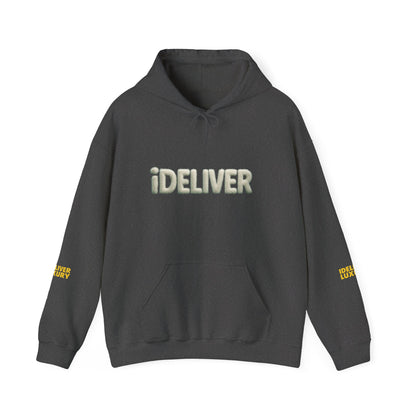 Stylish iDeliver ™ Hooded Sweatshirt with Unique iDELIVER Design – Perfect for Casual Outings, Gifts, or Everyday Comfort