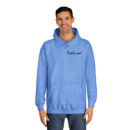 Unisex iDeliver Streetwear, College Hoodie - iDeliver, Cozy College Apparel, Student Gift Idea, Casual Streetwear, Perfect for Study Sessions