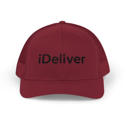The iDeliver Stylish Snapback Trucker Cap for Delivery Enthusiasts, Adjustable Cap, Outdoor Cap, Casual Accessory, Gift for Delivery Drivers