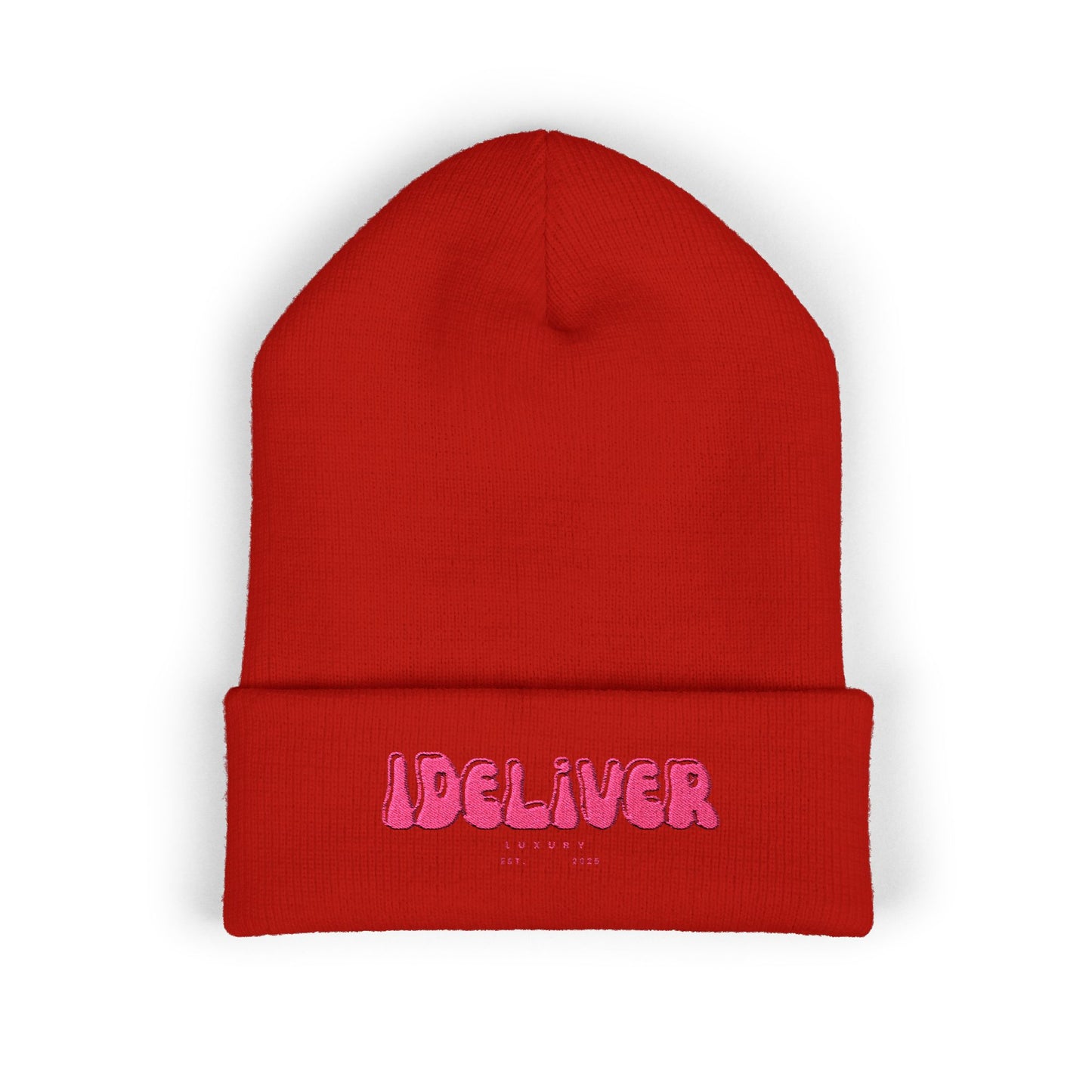 Copy of Embroidered iDeliver Custom Classic Cuffed Beanie - Cozy Winter Hat, Gift for Him/Her, Fashion Accessory, Casual Style, Customizable Cap