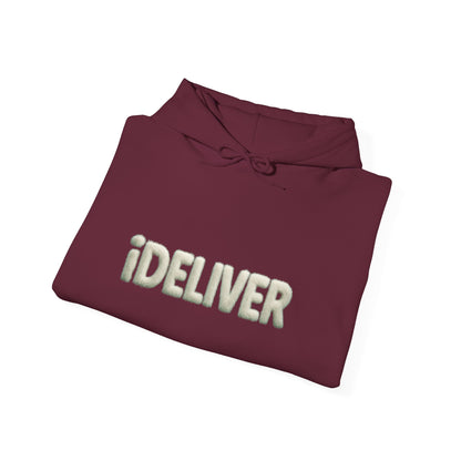 Stylish iDeliver ™ Hooded Sweatshirt with Unique iDELIVER Design – Perfect for Casual Outings, Gifts, or Everyday Comfort