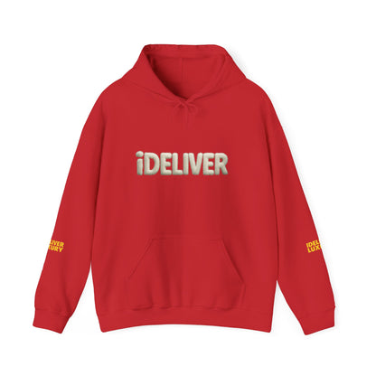 Stylish iDeliver ™ Hooded Sweatshirt with Unique iDELIVER Design – Perfect for Casual Outings, Gifts, or Everyday Comfort