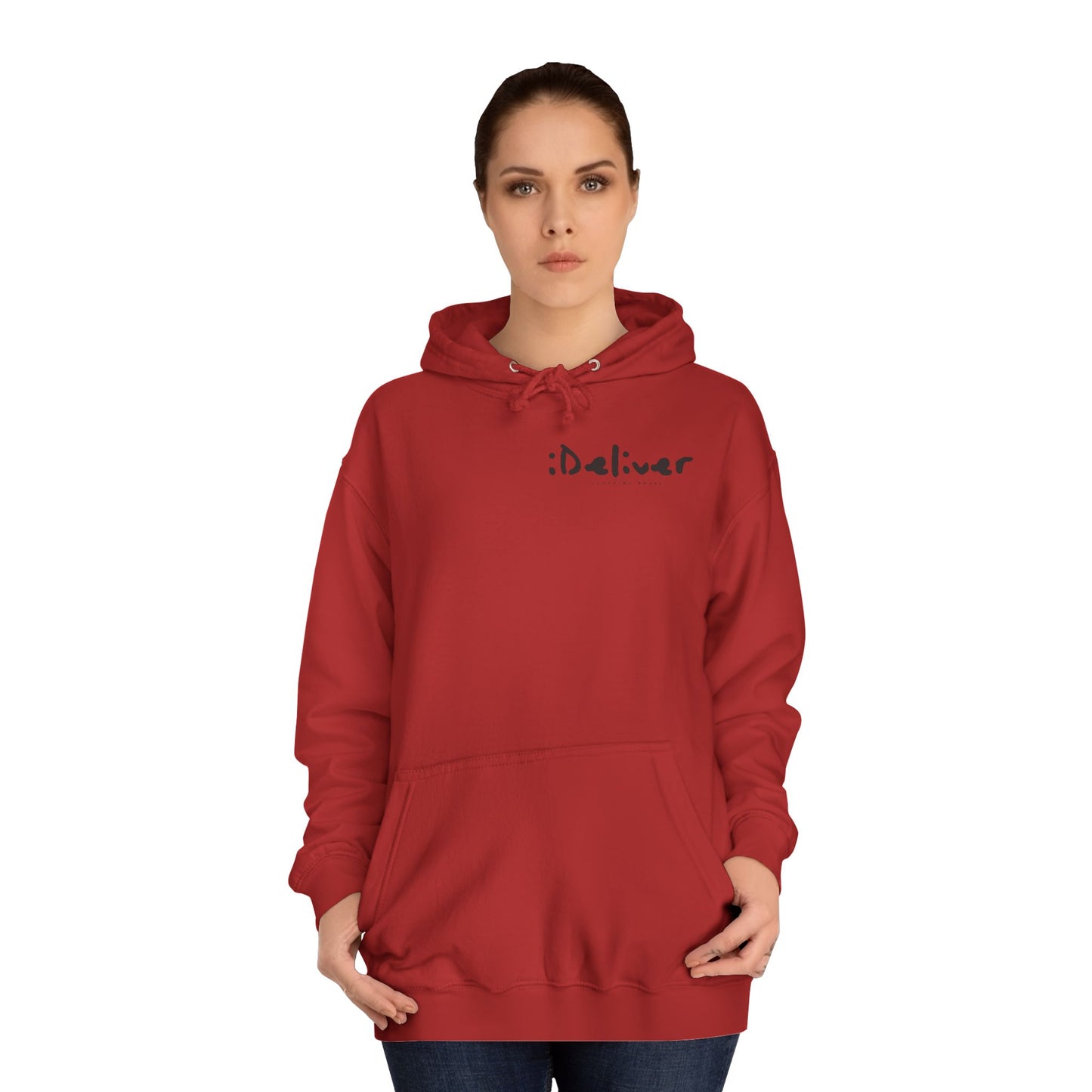 Unisex iDeliver Streetwear, College Hoodie - iDeliver, Cozy College Apparel, Student Gift Idea, Casual Streetwear, Perfect for Study Sessions