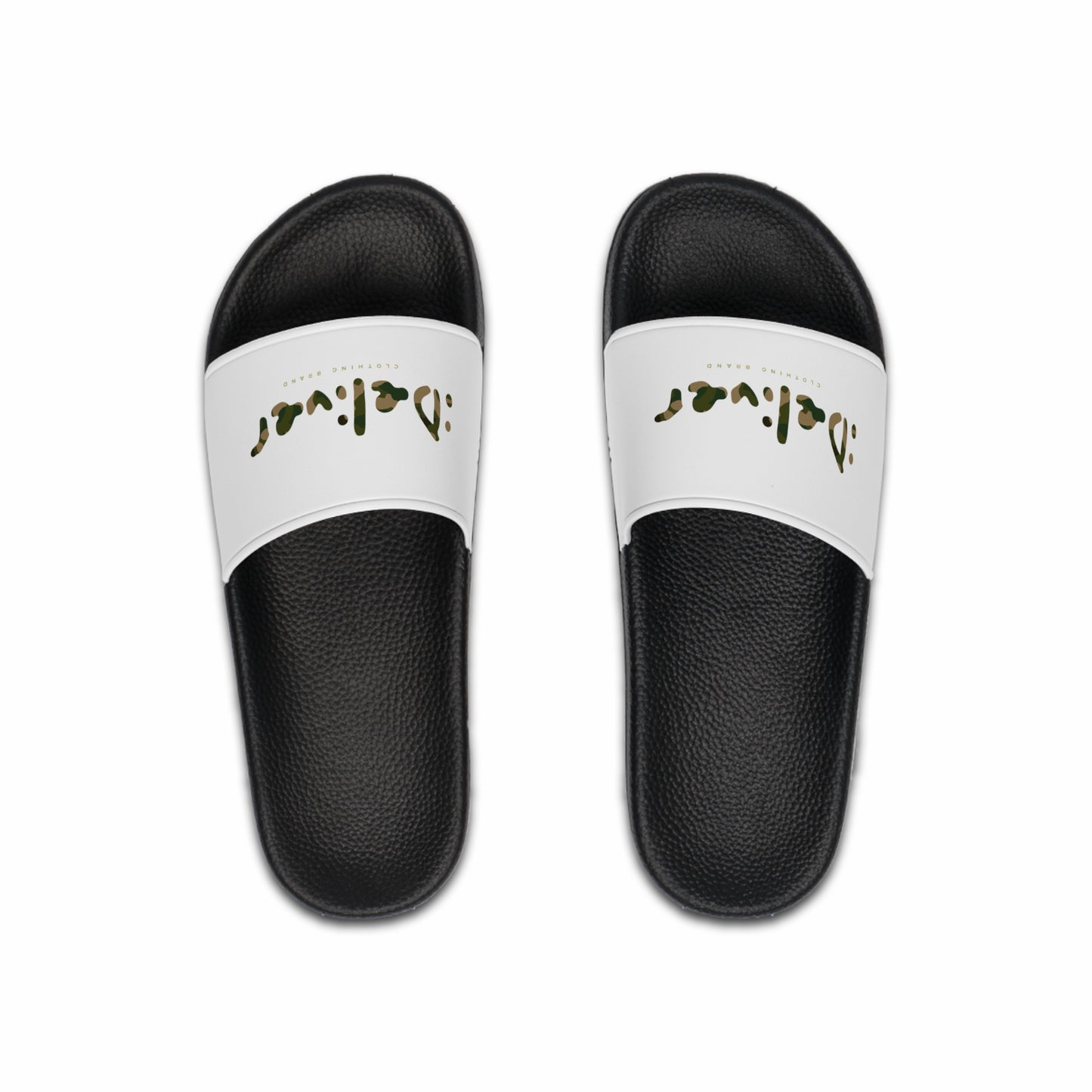 Trendy Camouflage iDeliver Men's Slide Sandals for Casual Comfort, Beachwear, Summer Style, Pool Day, Gift for Him
