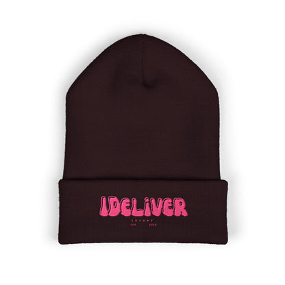 Copy of Embroidered iDeliver Custom Classic Cuffed Beanie - Cozy Winter Hat, Gift for Him/Her, Fashion Accessory, Casual Style, Customizable Cap