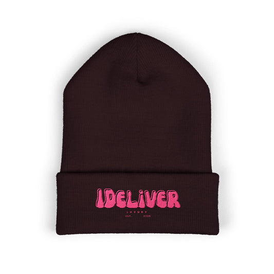 Copy of Embroidered iDeliver Custom Classic Cuffed Beanie - Cozy Winter Hat, Gift for Him/Her, Fashion Accessory, Casual Style, Customizable Cap