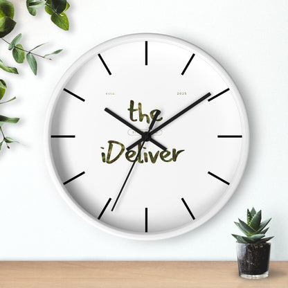 iDeliver™ Stylish Wall Clock with iDeliver Design | Modern Home Decor, Gift for Housewarming, Minimalist Clock, Unique Wall Art, Timepiece