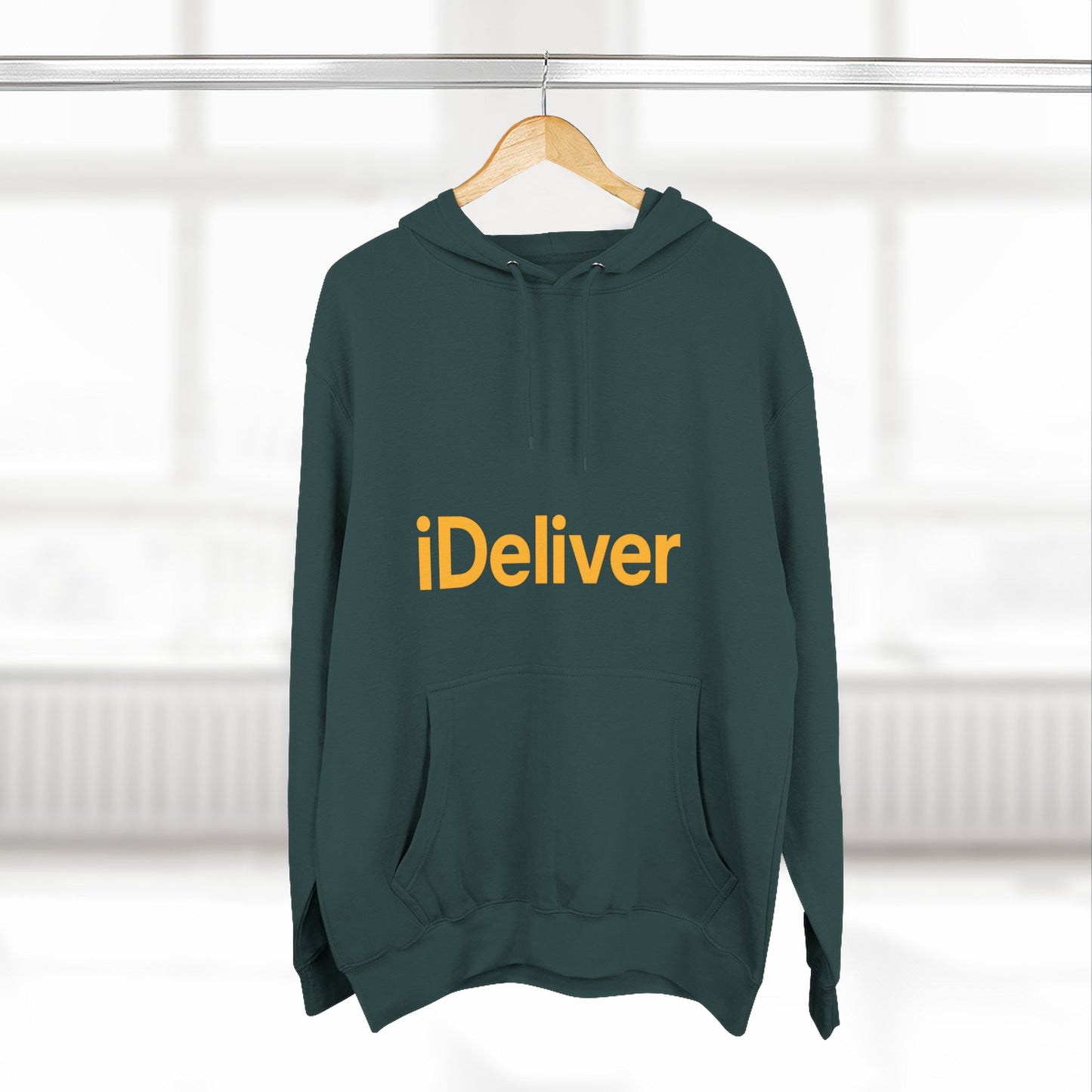 iDeliver Three-Panel Fleece Hoodie, Cozy Sweatshirt for Delivery Lovers, Gift for Birthdays, Holidays, Casual Wear, Streetwear Style