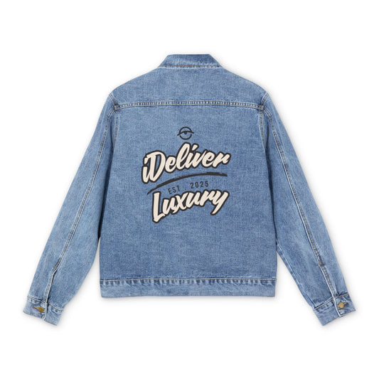 The iDeliver Stylish Men's Denim Jacket with Unique Design, Casual Wear, Street Style Jacket, That Screams Luxury Gift for Him, Cool Denim Outerwear