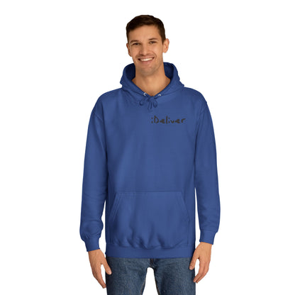 Unisex iDeliver Streetwear, College Hoodie - iDeliver, Cozy College Apparel, Student Gift Idea, Casual Streetwear, Perfect for Study Sessions