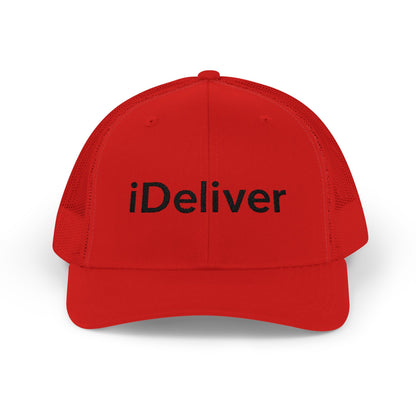 The iDeliver Stylish Snapback Trucker Cap for Delivery Enthusiasts, Adjustable Cap, Outdoor Cap, Casual Accessory, Gift for Delivery Drivers