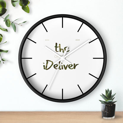 iDeliver™ Stylish Wall Clock with iDeliver Design | Modern Home Decor, Gift for Housewarming, Minimalist Clock, Unique Wall Art, Timepiece