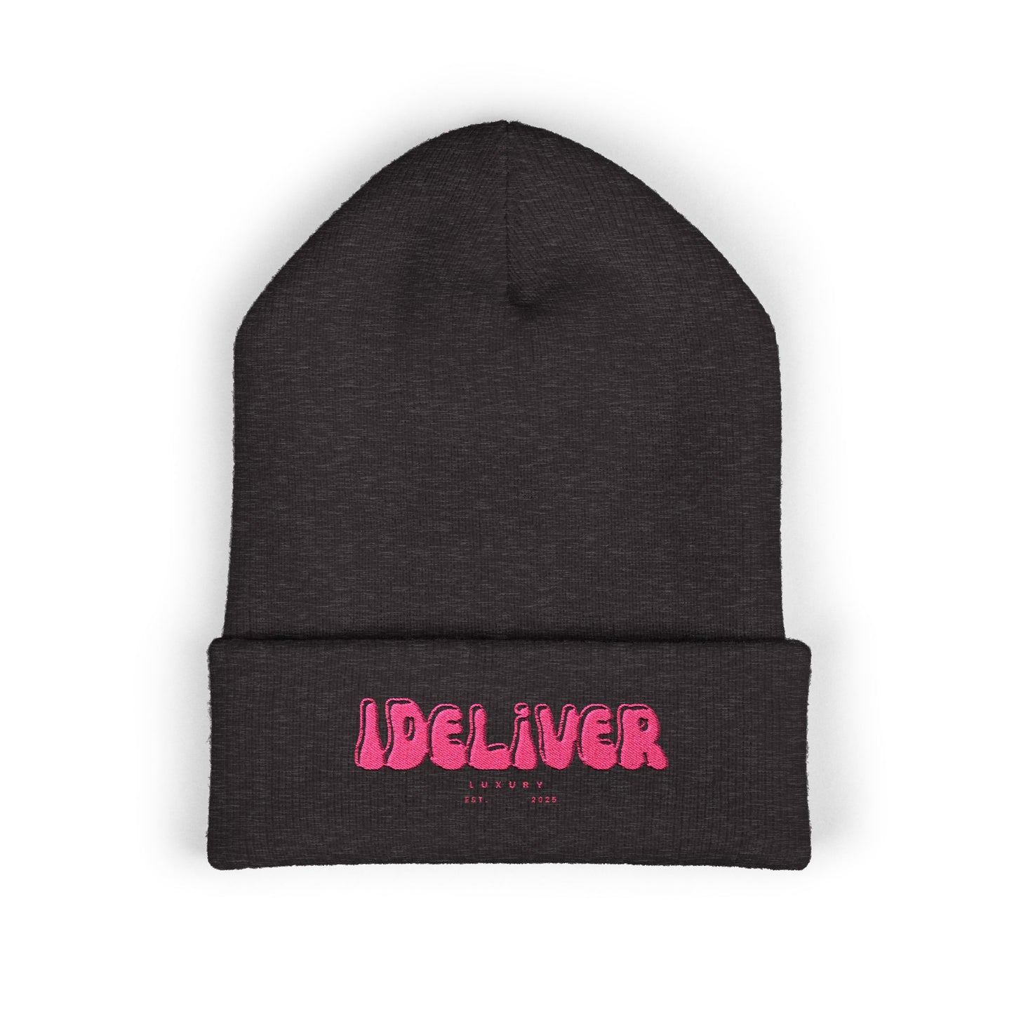 Copy of Embroidered iDeliver Custom Classic Cuffed Beanie - Cozy Winter Hat, Gift for Him/Her, Fashion Accessory, Casual Style, Customizable Cap