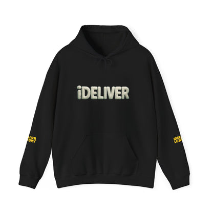 Stylish iDeliver ™ Hooded Sweatshirt with Unique iDELIVER Design – Perfect for Casual Outings, Gifts, or Everyday Comfort